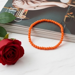Unique Orange Beaded Bracelets 411A