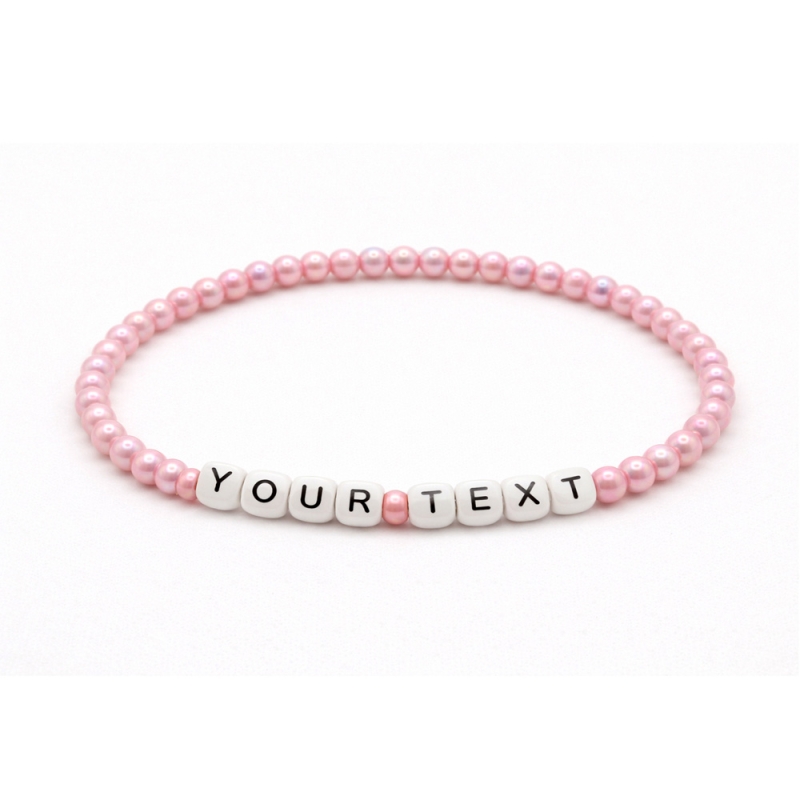 Unique Pearl Light Pink Beaded Bracelets 413M