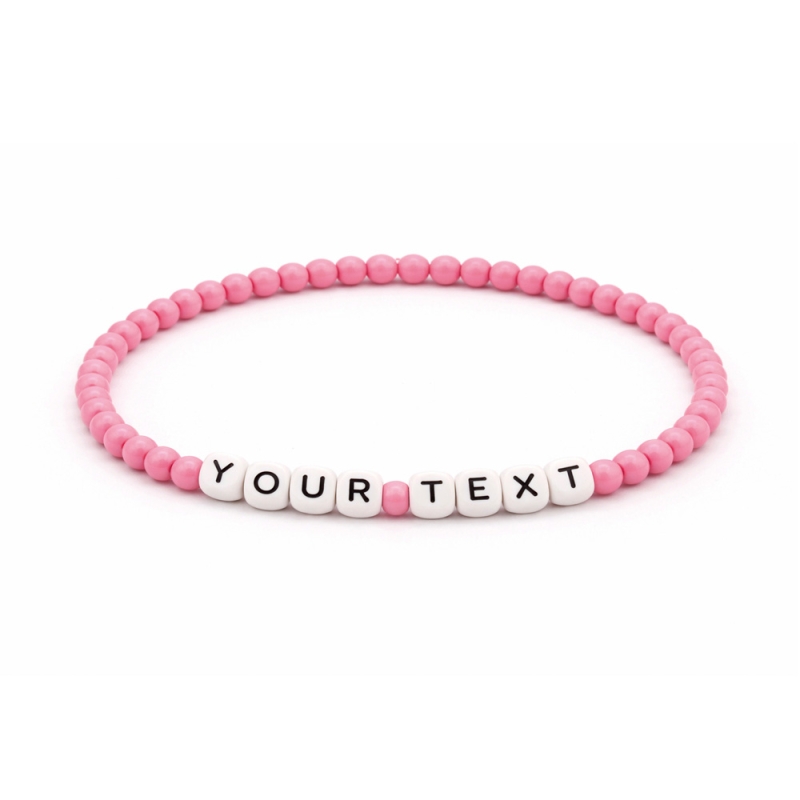 Unique Soft Pink Beaded Bracelets 414M