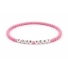Unique Soft Pink Beaded Bracelets 414M