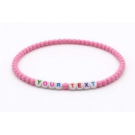 Unique Soft Pink Beaded Bracelets 414N