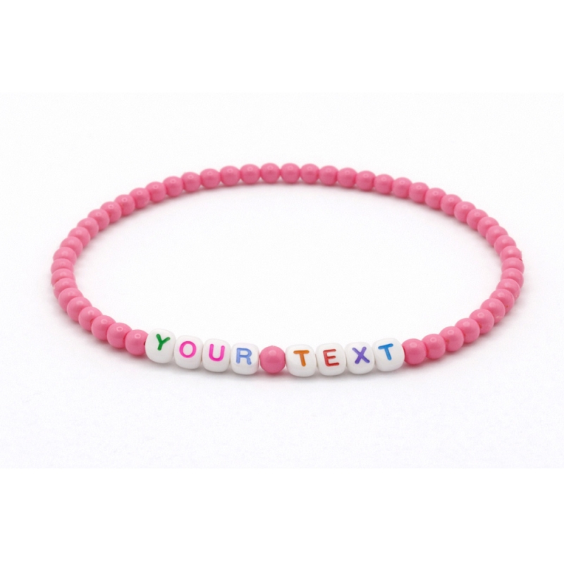 Unique Pink Beaded Bracelets 415N