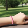Unique Soft Pink Beaded Bracelets 414A