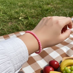 Unique Pink Beaded Bracelets 415A