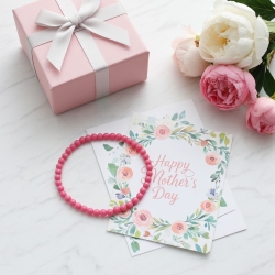 Unique Pink Beaded Bracelets 415A