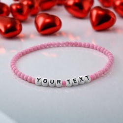 Unique Soft Pink Beaded Bracelets 414M