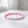 Unique Soft Pink Beaded Bracelets 414N