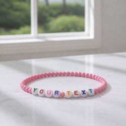 Unique Pink Beaded Bracelets 415N