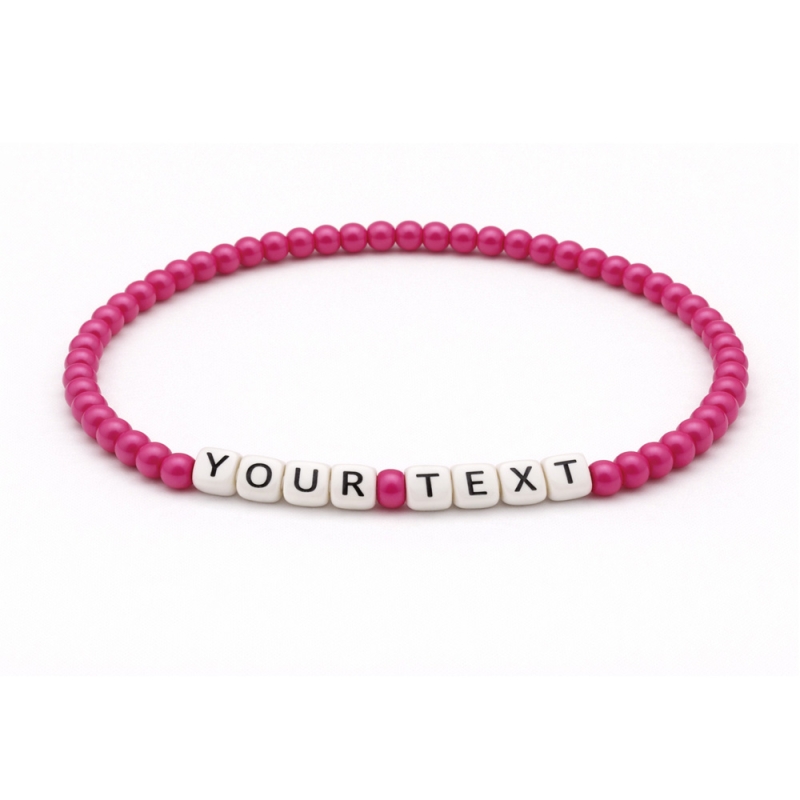 Unique Fuchsia Beaded Bracelets 417M
