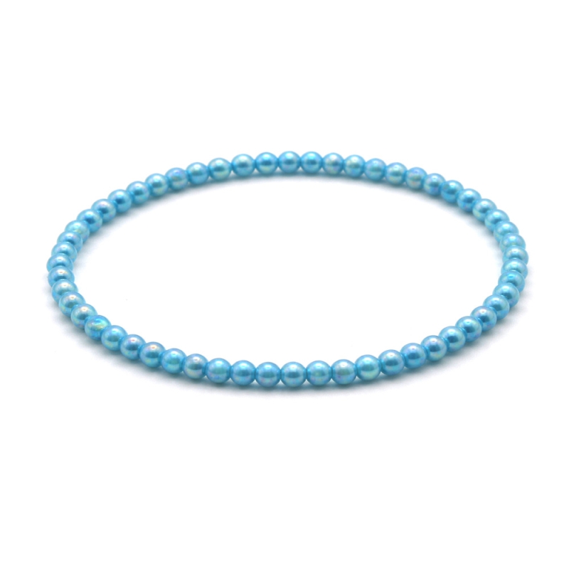 Unique Pearl Light Blue Beaded Bracelets 420A