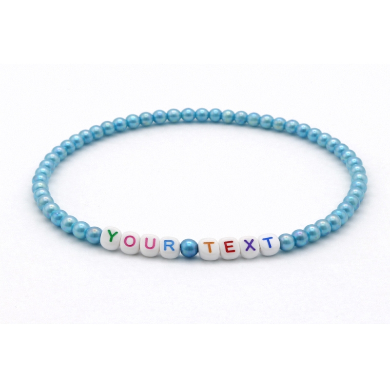 Unique Pearl Light Blue Beaded Bracelets 420N