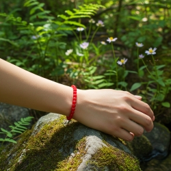 Unique Red Beaded Bracelets 418A