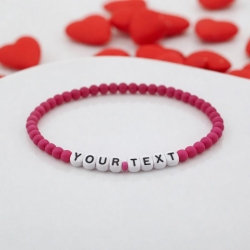 Unique Fuchsia Beaded Bracelets 417M