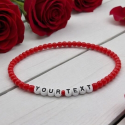 Unique Red Beaded Bracelets 418M