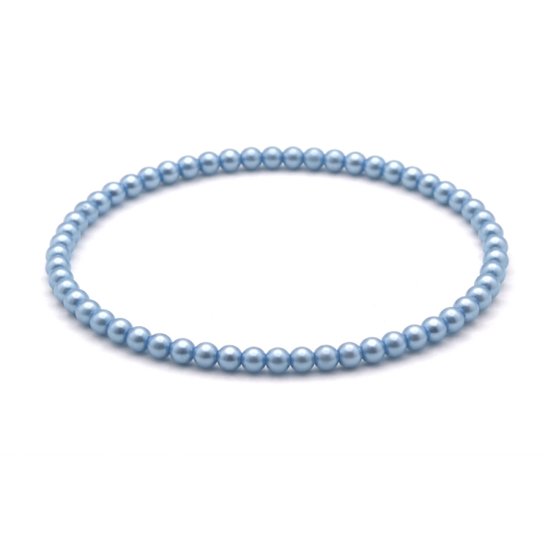Unique Pearl Blue Beaded Bracelets 424A