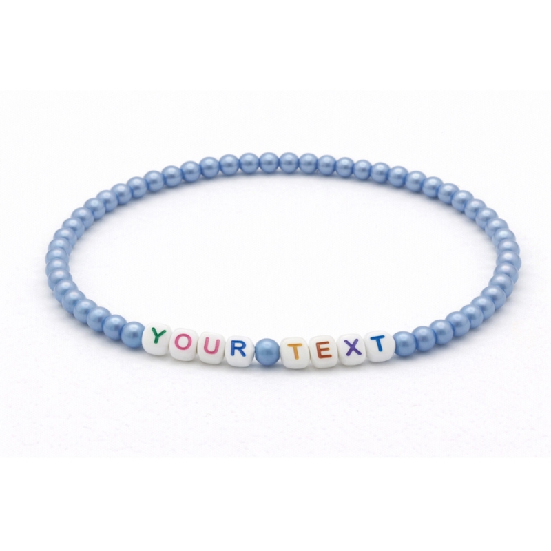 Unique Pearl Blue Beaded Bracelets 424N
