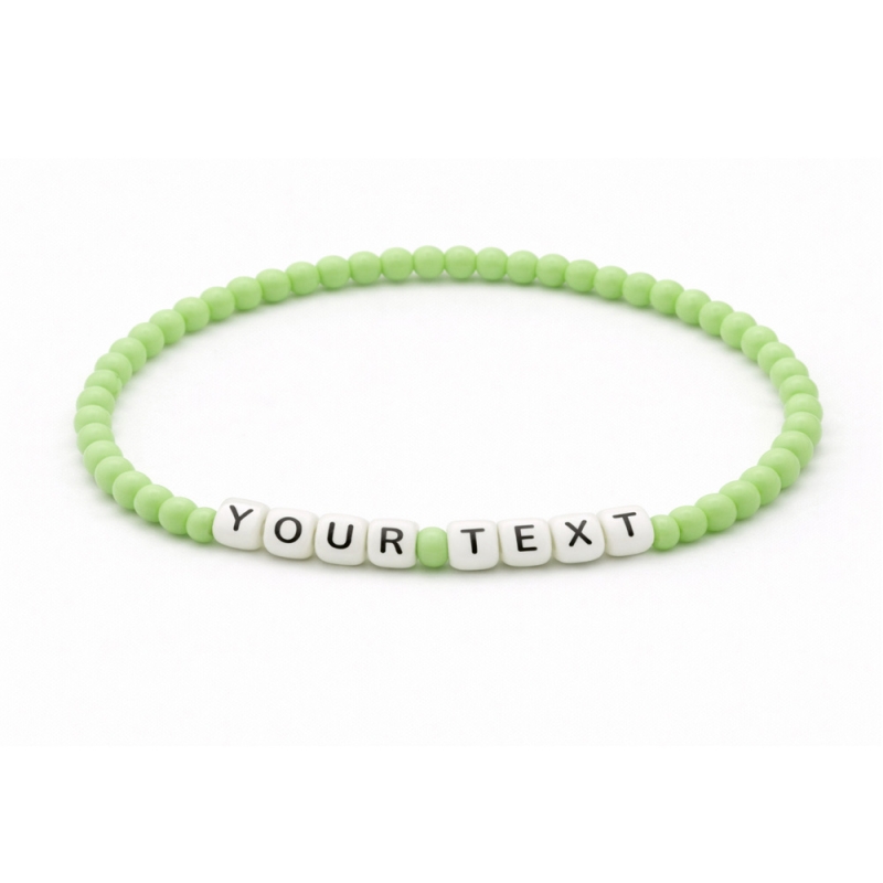 Unique Light Green Beaded Bracelets 425M