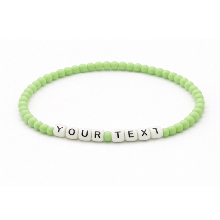 Unique Light Green Beaded Bracelets 425M