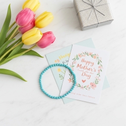 Unique Light Aqua Beaded Bracelets 422A