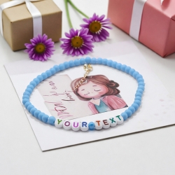 Unique Light Blue Beaded Bracelets 421N