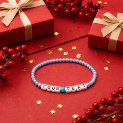 Unique Pearl Blue Beaded Bracelets 424M