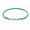 Unique Metallic Green Beaded Bracelets 428N