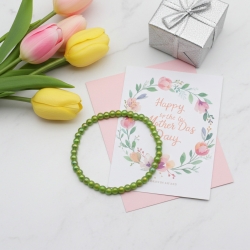 Unique Pearl Green Beaded Bracelets 426A