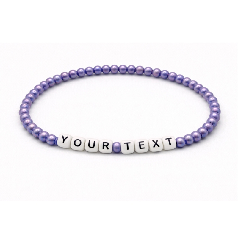 Unique Pearl Violet Beaded Bracelets 431M