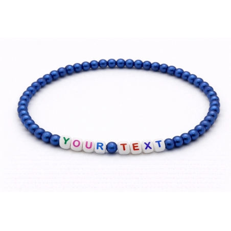 Unique Pearl Royal Blue Beaded Bracelets 435N