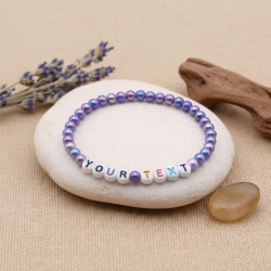 Unique Pearl Violet Beaded Bracelets 431N
