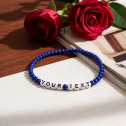 Unique Pearl Royal Blue Beaded Bracelets 435M