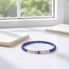 Unique Pearl Royal Blue Beaded Bracelets 435N