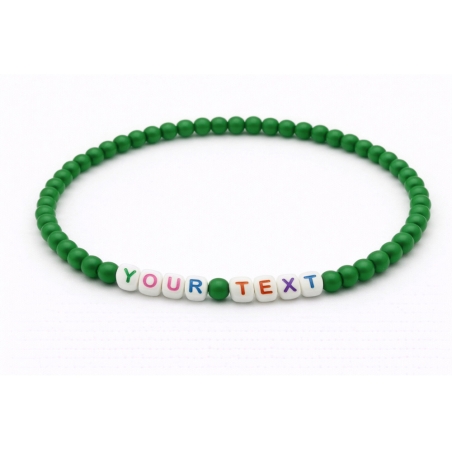 Unique Dark Green Beaded Bracelets 436N