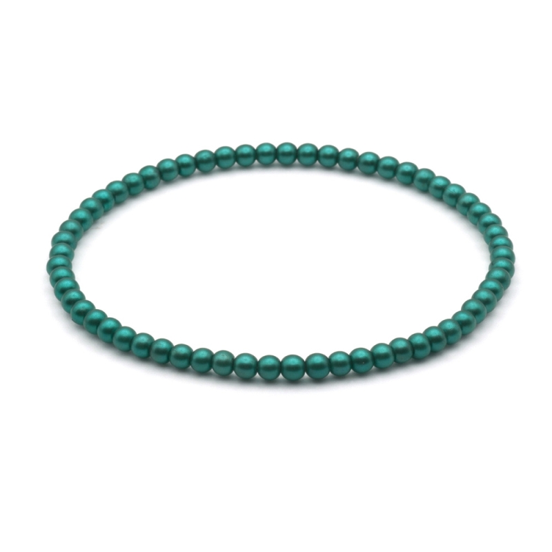 Unique Metallic Teal Beaded Bracelets 437A