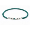 Unique Metallic Teal Beaded Bracelets 437M