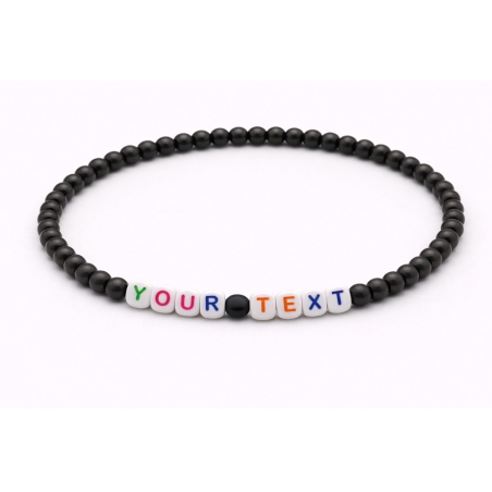 Unique Black Beaded Bracelets 439N