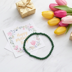 Unique Dark Green Beaded Bracelets 436A