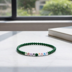 Unique Dark Green Beaded Bracelets 436M