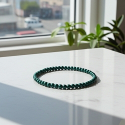 Unique Metallic Teal Beaded Bracelets 437A