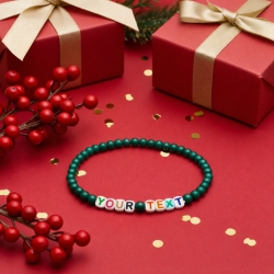 Unique Metallic Teal Beaded Bracelets 437N