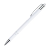 Personalised white Bello stylus pen with custom laser engraving