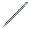 Personalised grey Bello stylus pen with custom laser engraving