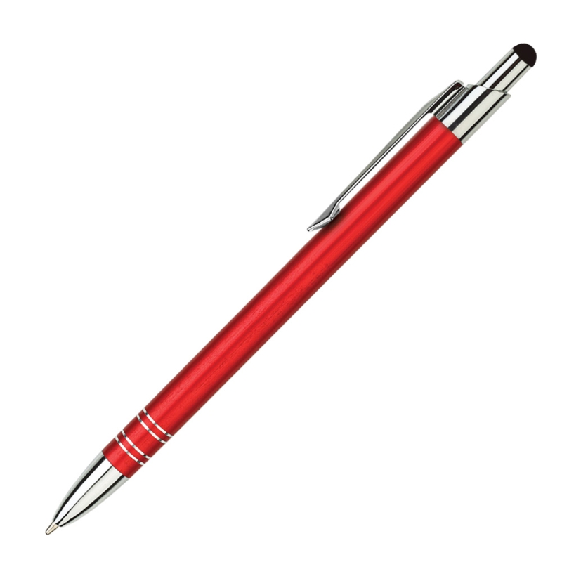 Personalised Bond Red stylus pen with custom laser engraving