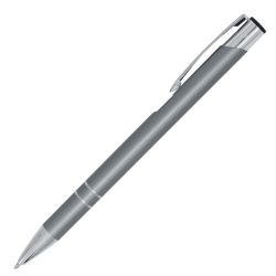 Custom Grey Cosmo pen industrial gunmetal-grey minimalist design
