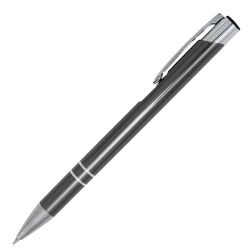 Custom Graphite Cosmo pen with gunmetal finish and silver accents