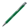 Dark green metallic Calypso pen with personalised white laser etching.
