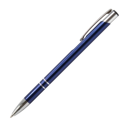 Personalised Cosmo Slim Dark Violet Shiny pen with a deep metallic purple glow and silver clip.