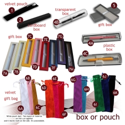 Luxury black gift box with satin lining for executive engraved pen.