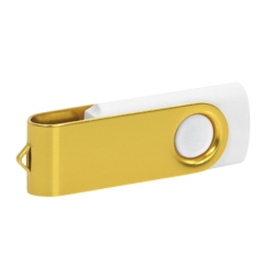 Personalised White and Yellow USB Stick 16GB - Custom Engraved Graduation Gift Box