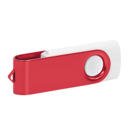 Personalised White and Red USB Flash Drive 8GB - Custom Engraved Medical Data Gift Box